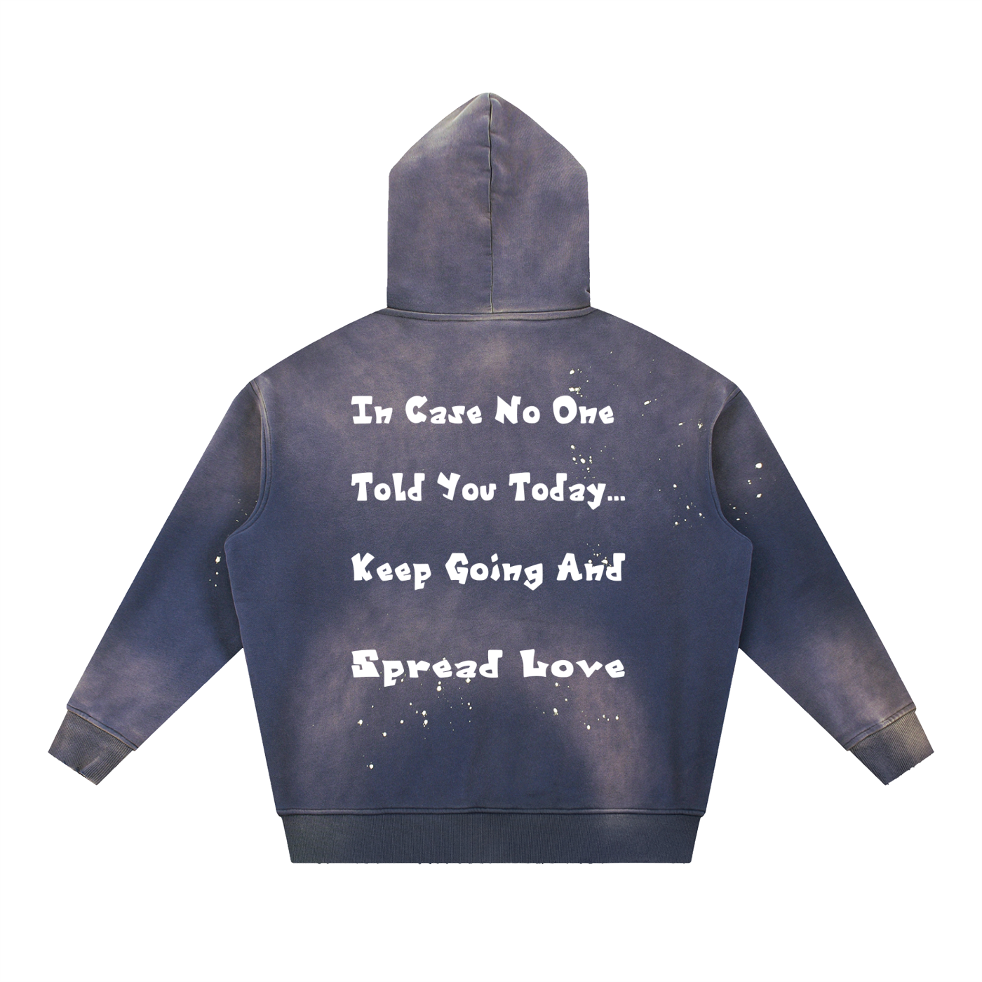 Vintage Washed Frayed Fleece Hoodie