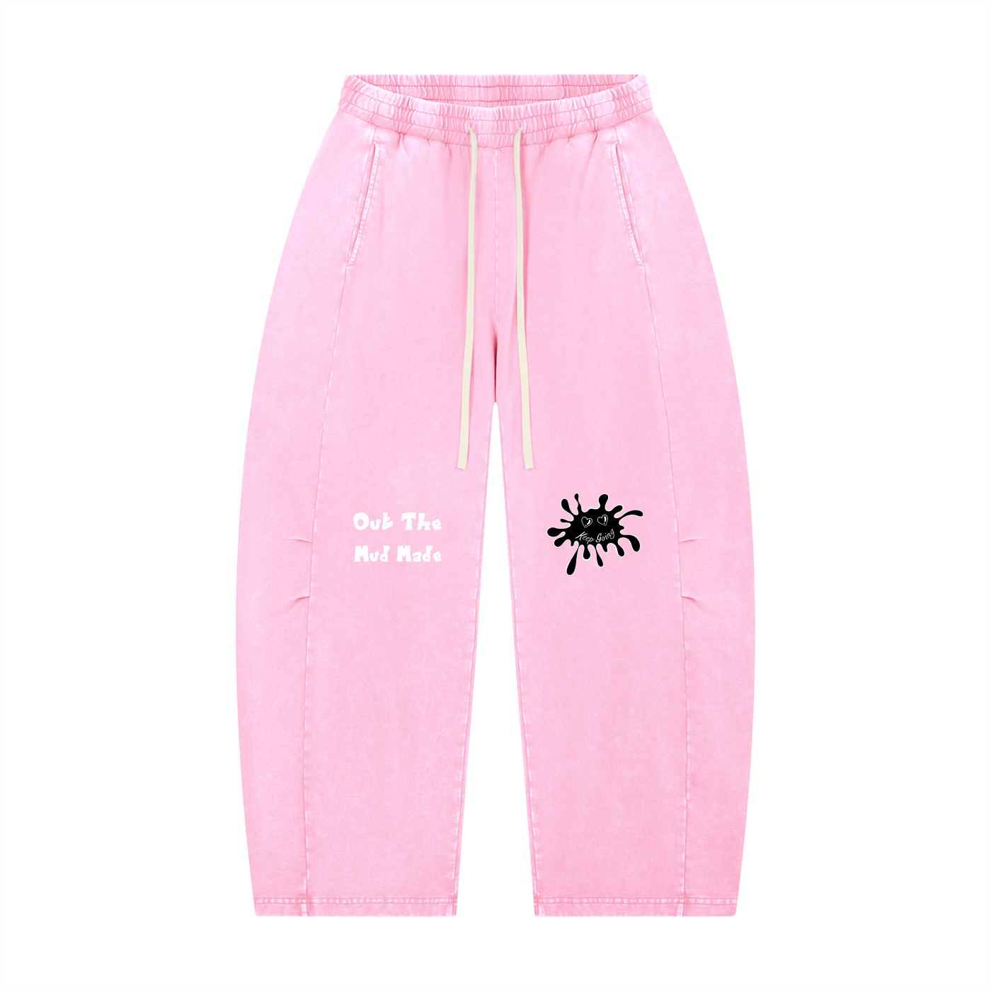 OTM Unisex Mineral Wash Barrel Leg Pants