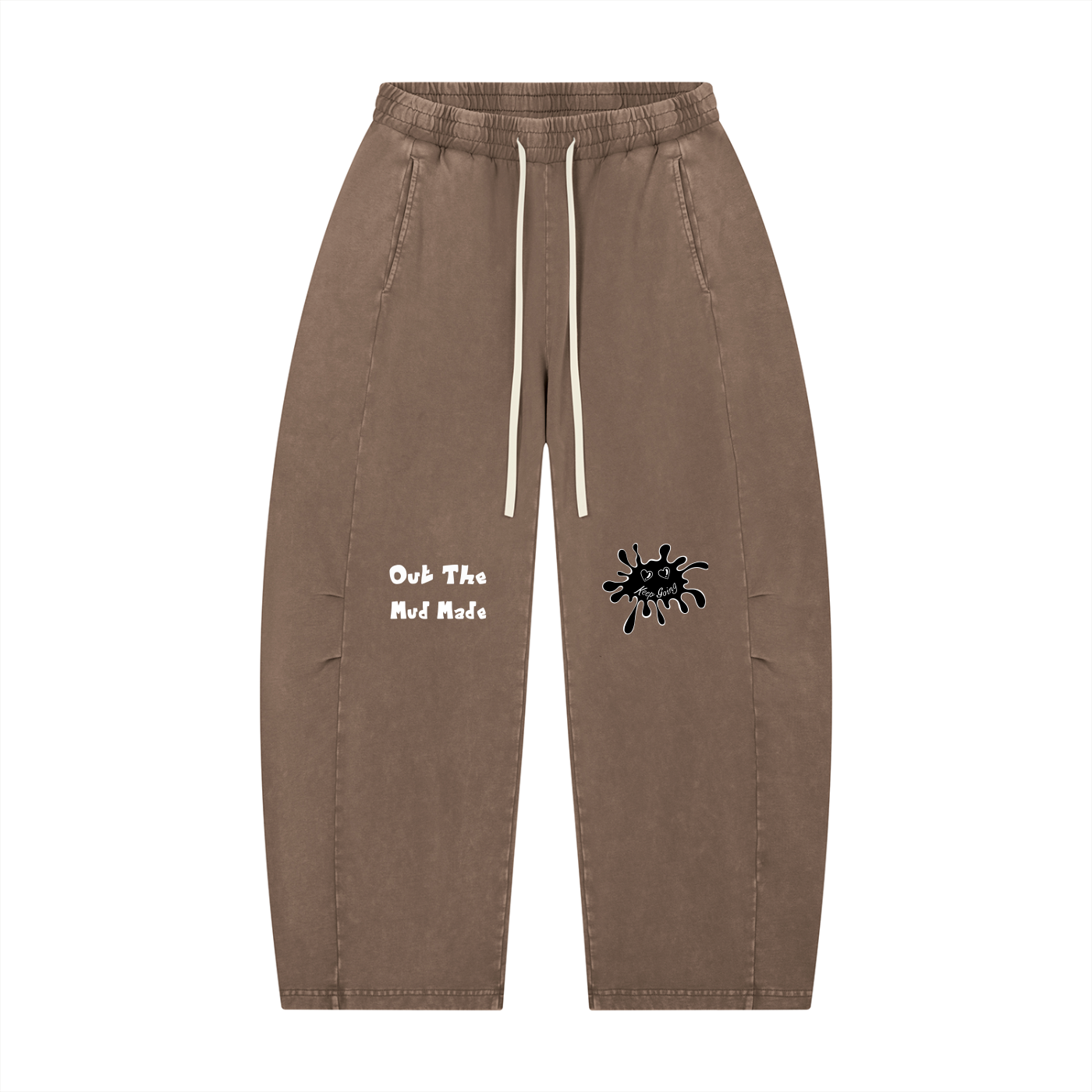 OTM Unisex Mineral Wash Barrel Leg Pants