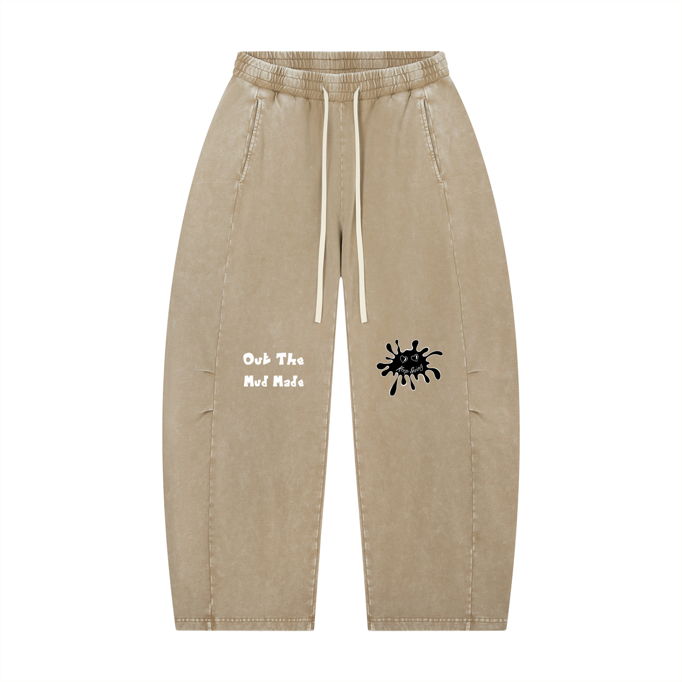 OTM Unisex Mineral Wash Barrel Leg Pants