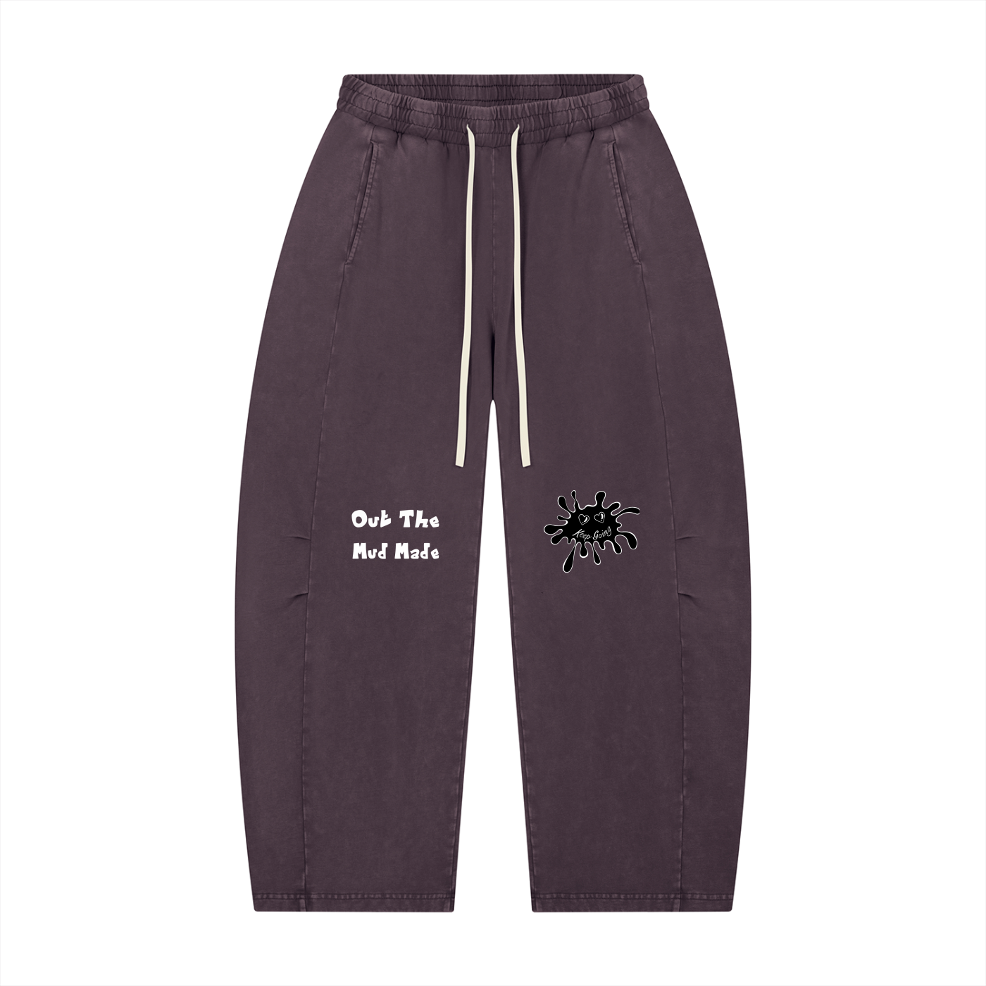 OTM Unisex Mineral Wash Barrel Leg Pants