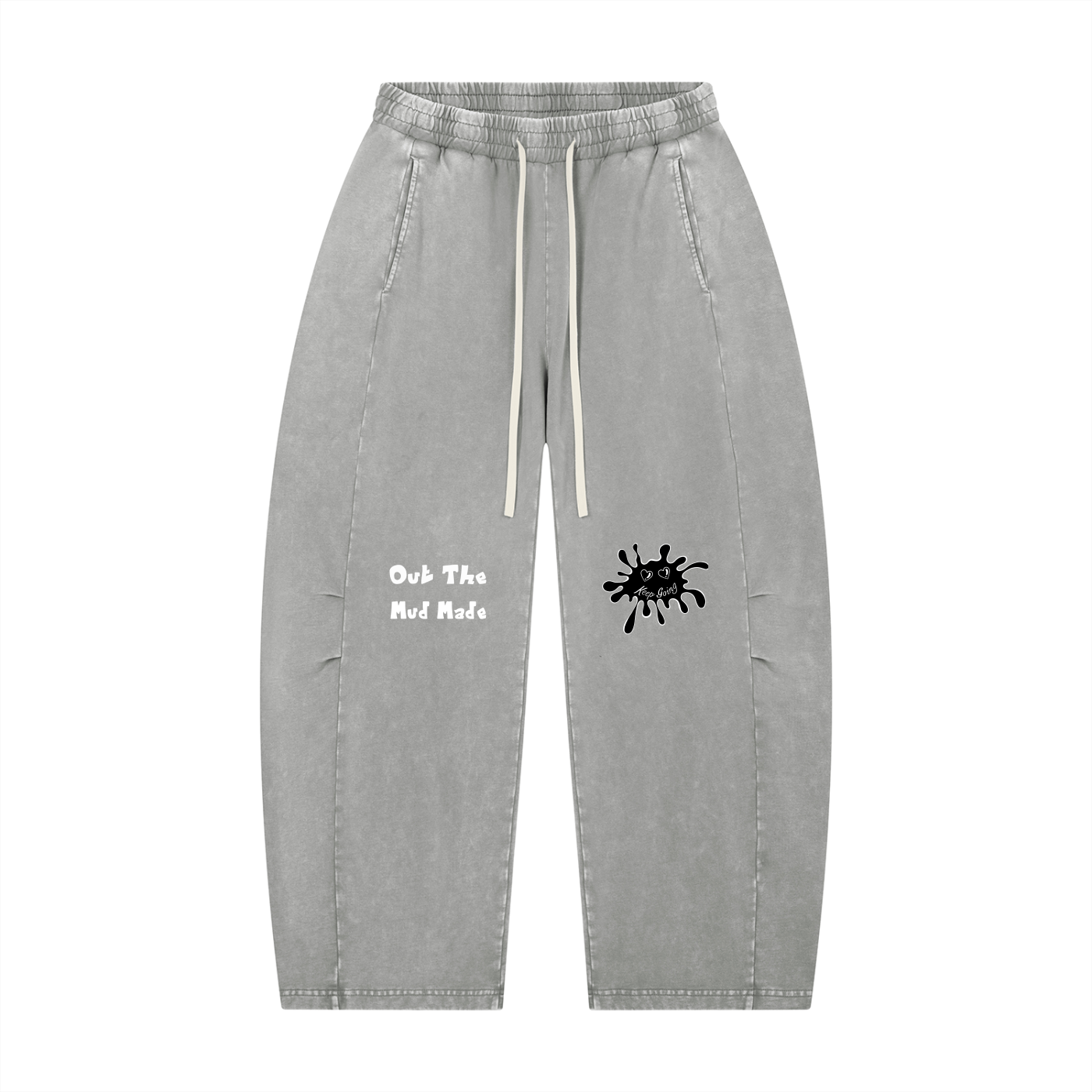 OTM Unisex Mineral Wash Barrel Leg Pants
