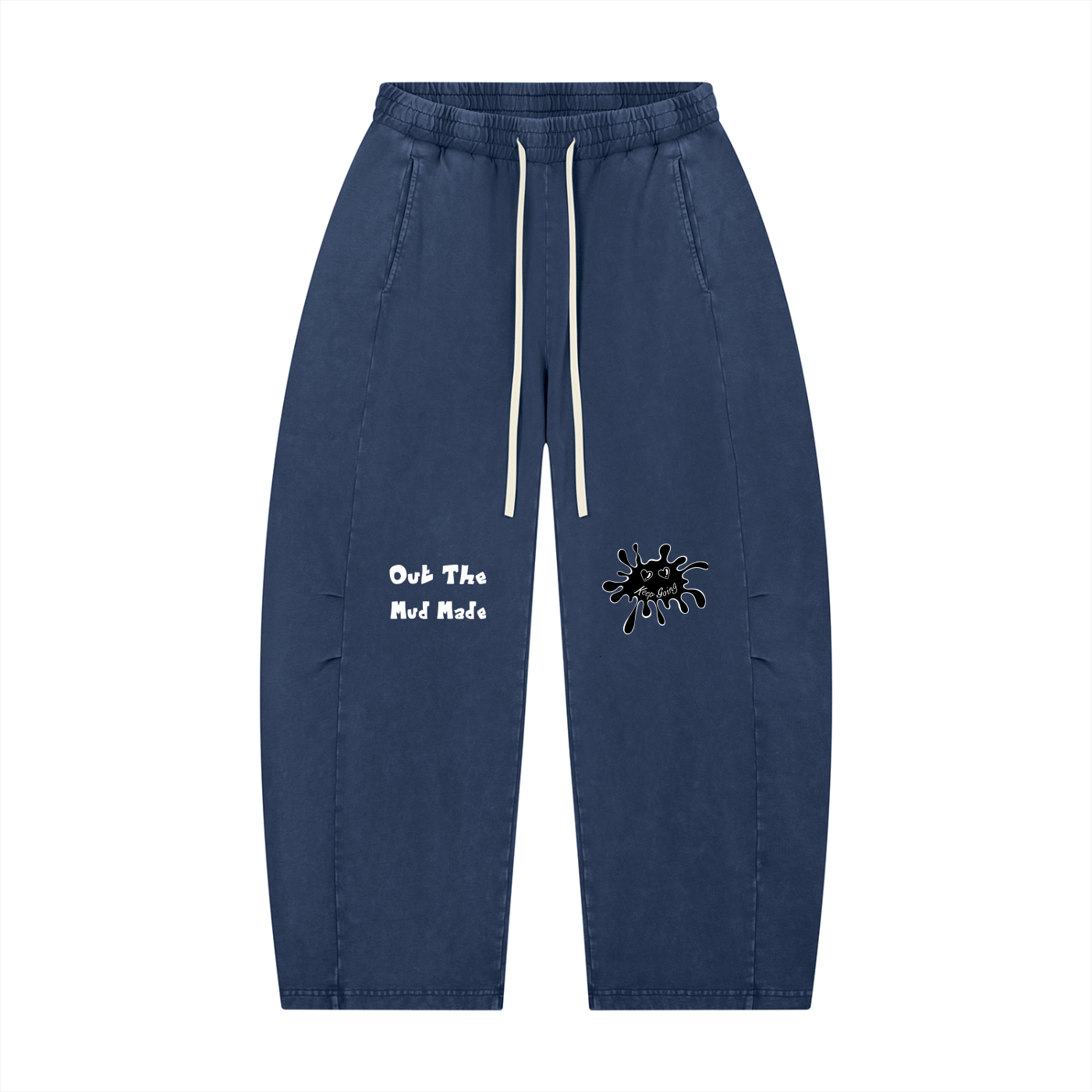 OTM Unisex Mineral Wash Barrel Leg Pants