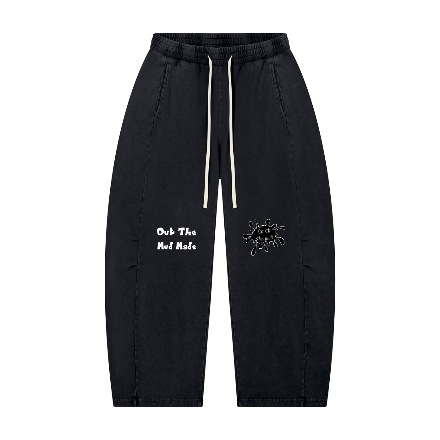 OTM Unisex Mineral Wash Barrel Leg Pants