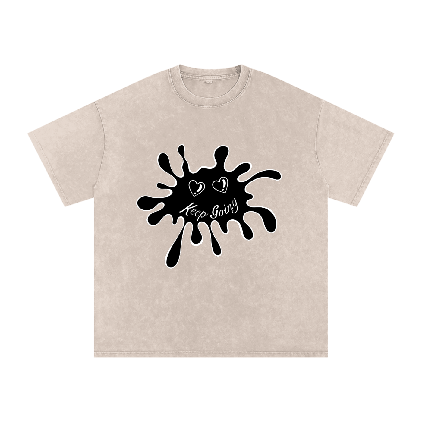 OTM Snow Washed Oversized Cotton T-Shirt