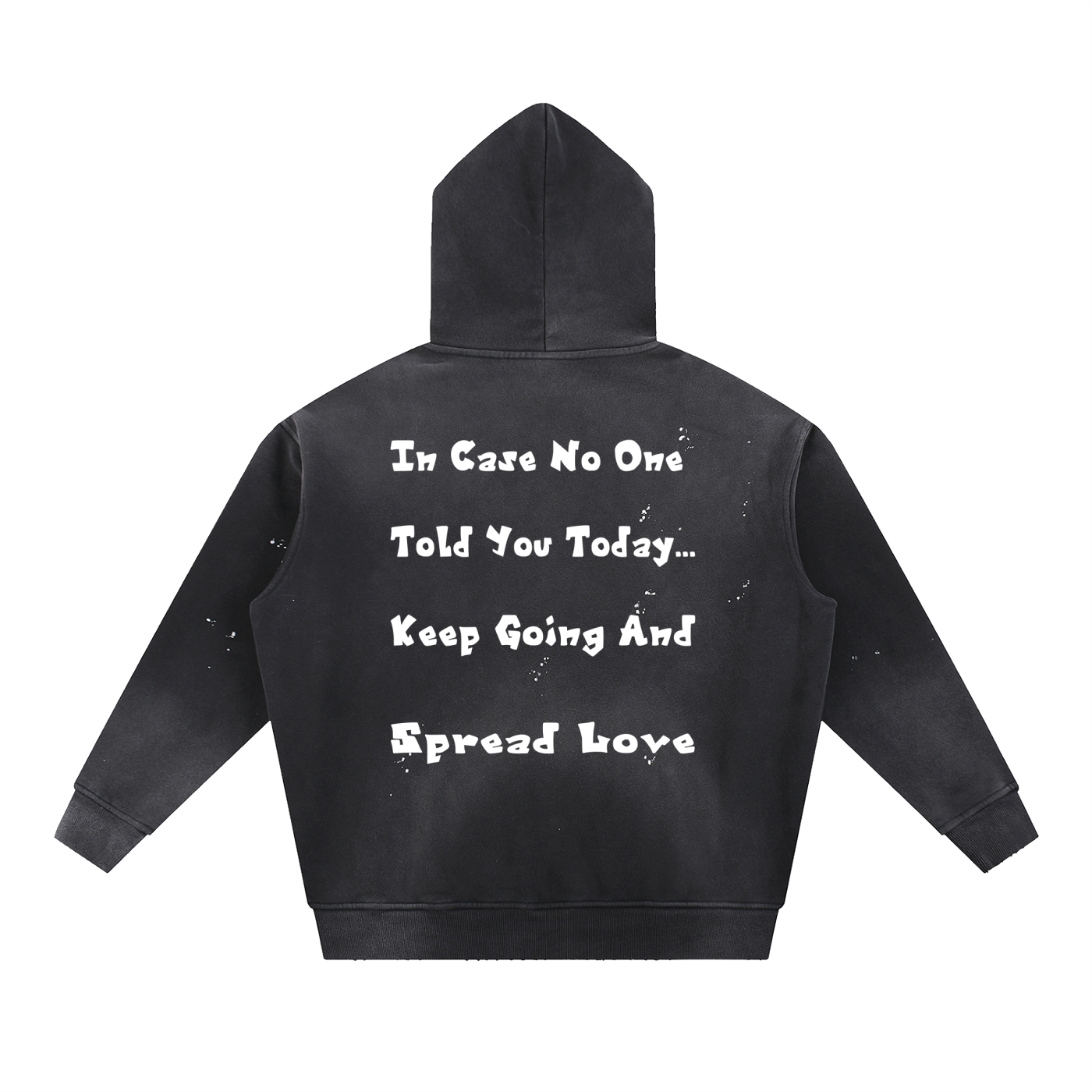 Vintage Washed Frayed Fleece Hoodie