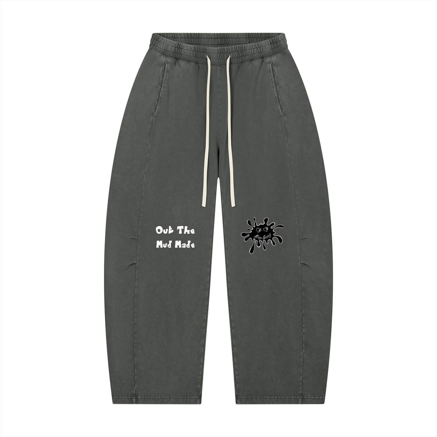 OTM Unisex Mineral Wash Barrel Leg Pants
