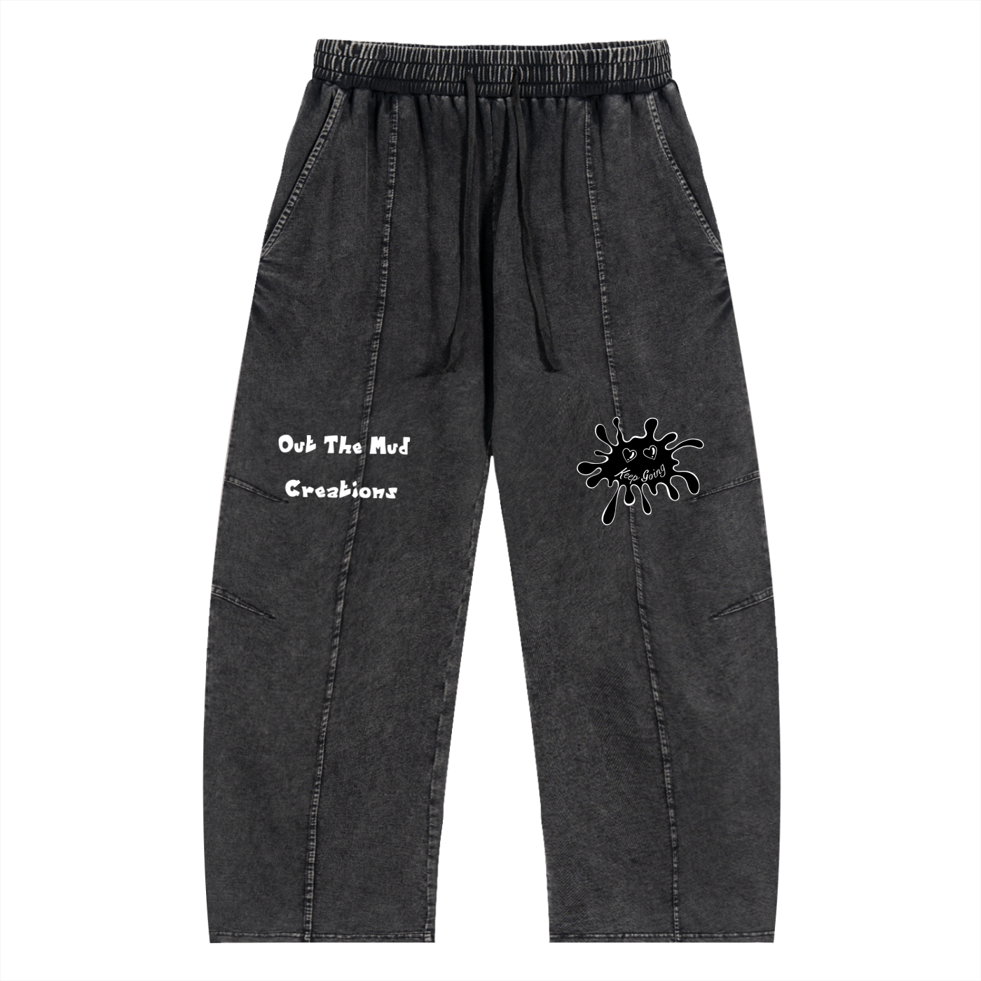 OTM Snow Wash Drawstring Cotton Pants